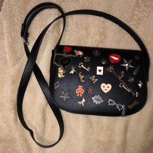 NWOT Black Purse with Pin Details